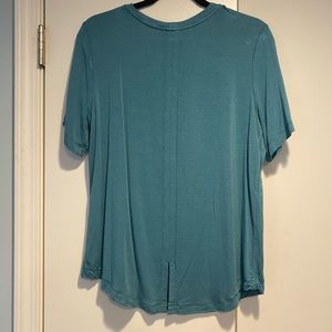 Cotton/terry Teal top
